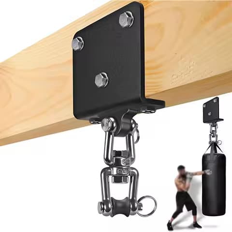 Cintre de sac de boxe rotatif – support plafond