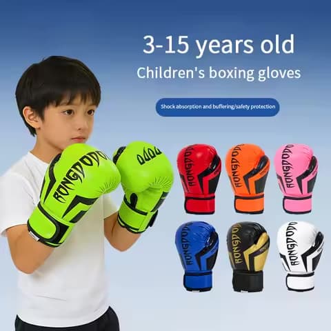 Gants de boxe enfants 4/6/8 oz en cuir PU